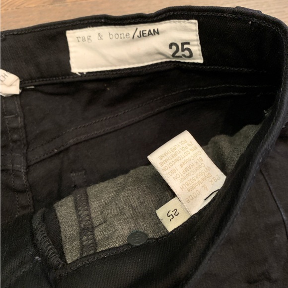 Rag and Bone 24” inseam black skinny jeans size 25 - Picture 5 of 7
